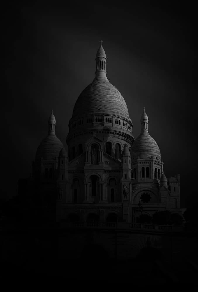 Sacré-Cœur Paris Dark by Sebastien DEL GROSSO — canvas wall art