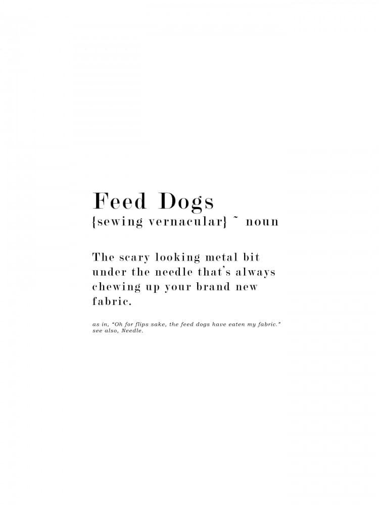 Funny Feed Dogs Definition by Charlotte Trudgett — canvas wall art