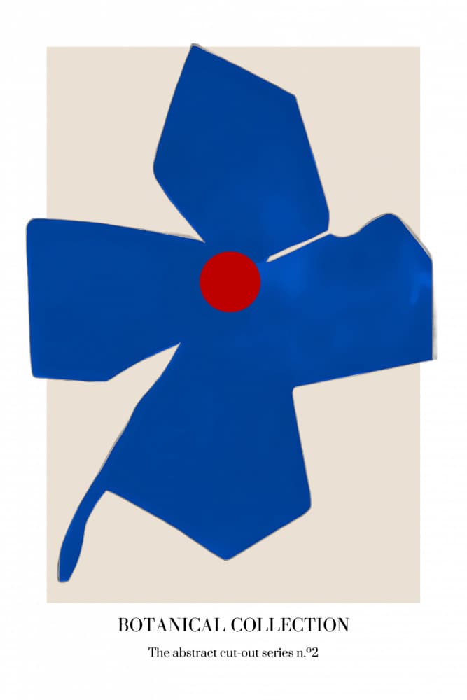 Blue Abstract Bloom by Merel Takken — canvas wall art