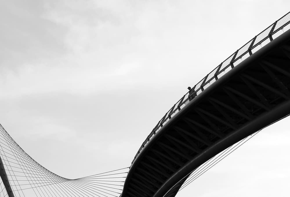 Bridge Walker Silhouette by HAN dong hee — canvas wall art