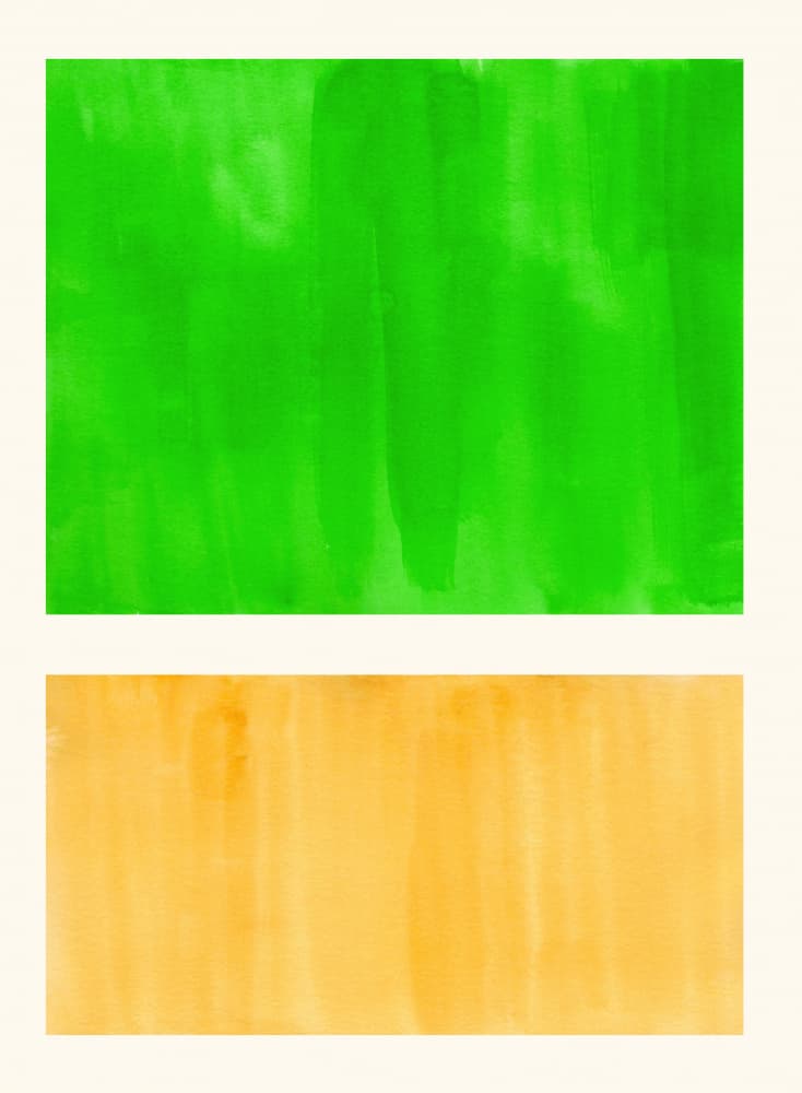 Vivid Green Orange Abstract by Ejaaz Haniff — canvas wall art