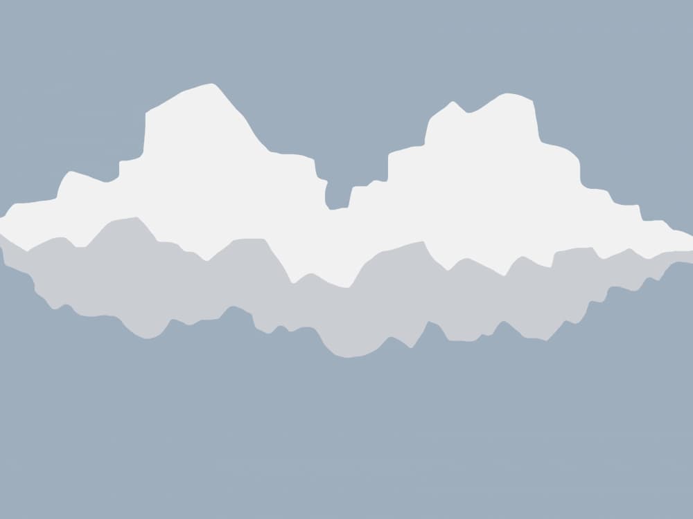 Serene White Cloud Sky by Little Dean — canvas wall art