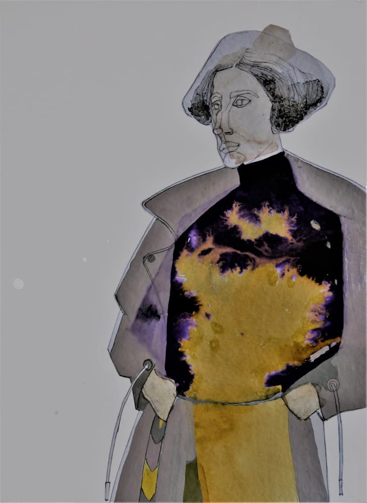 Abstract Fashion Portrait by Doris Schmitz — canvas wall art
