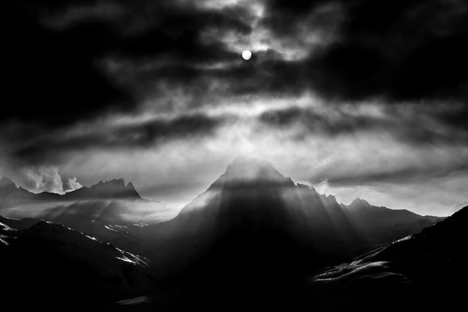 Majestic Mountain Light by Tristan Shu — canvas wall art