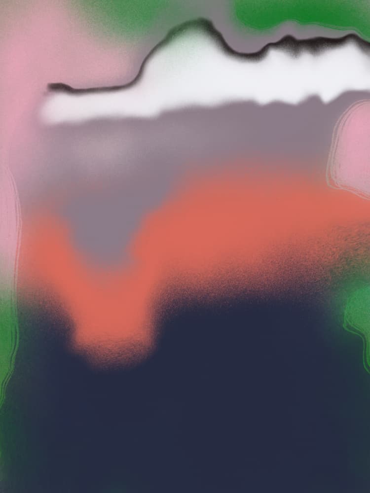 Vibrant Abstract Landscape by Little Dean — canvas wall art