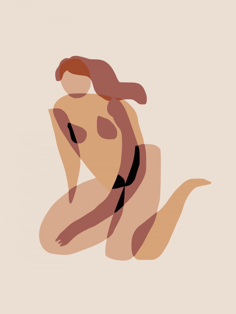 Soft Abstract Figure by Little Dean — canvas wall art