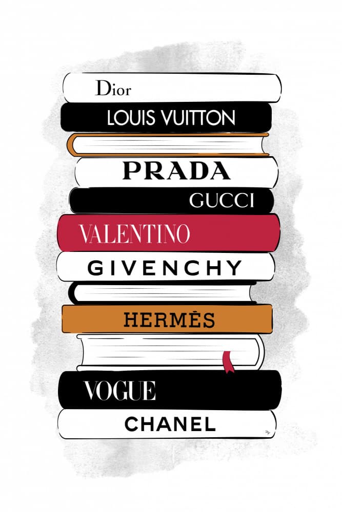 Fashion Book Stack by Martina — canvas wall art