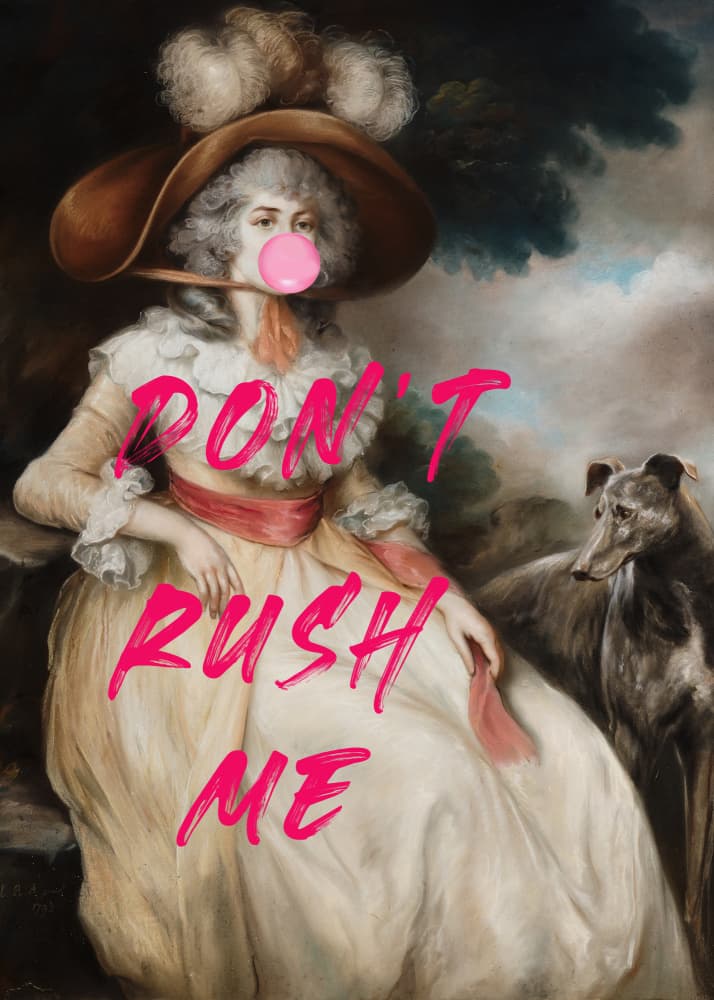 Don't Rush Me Portrait by The Art Concept — canvas wall art