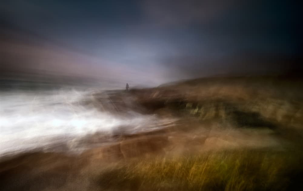 Solitary Coastal Wanderer by Santiago Pascual Buye — canvas wall art