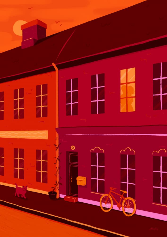 Quiet Evening Street by Nanna Paavig — canvas wall art