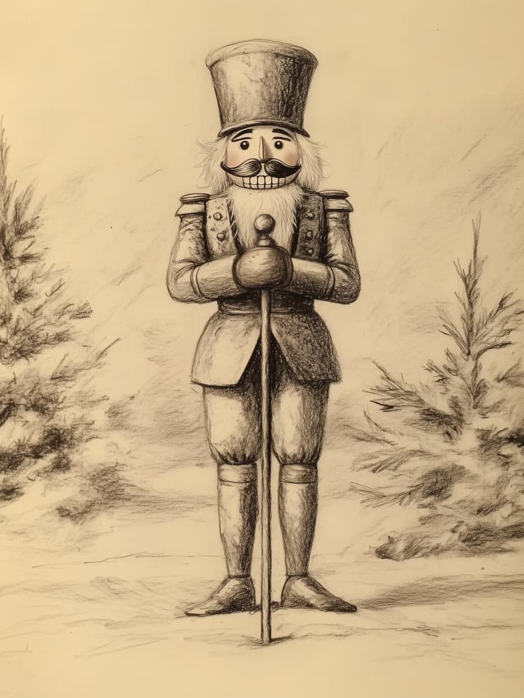 Classic Nutcracker Soldier by Jolly and Dash — canvas wall art