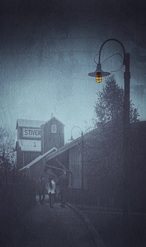 Moody Rainy Street by Molly Fu APA — canvas wall art