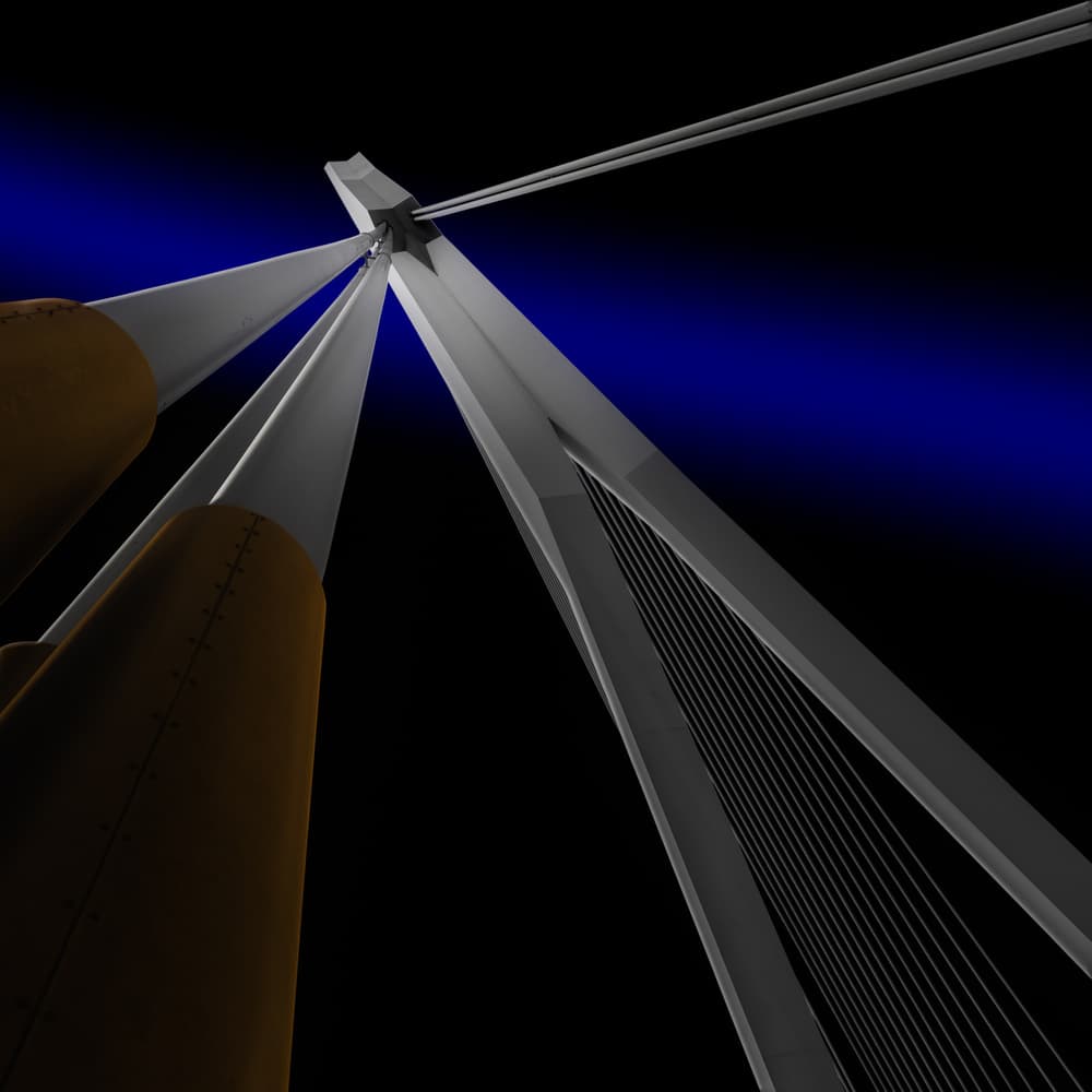 Modern Bridge At Night by Marc Huybrighs — canvas wall art