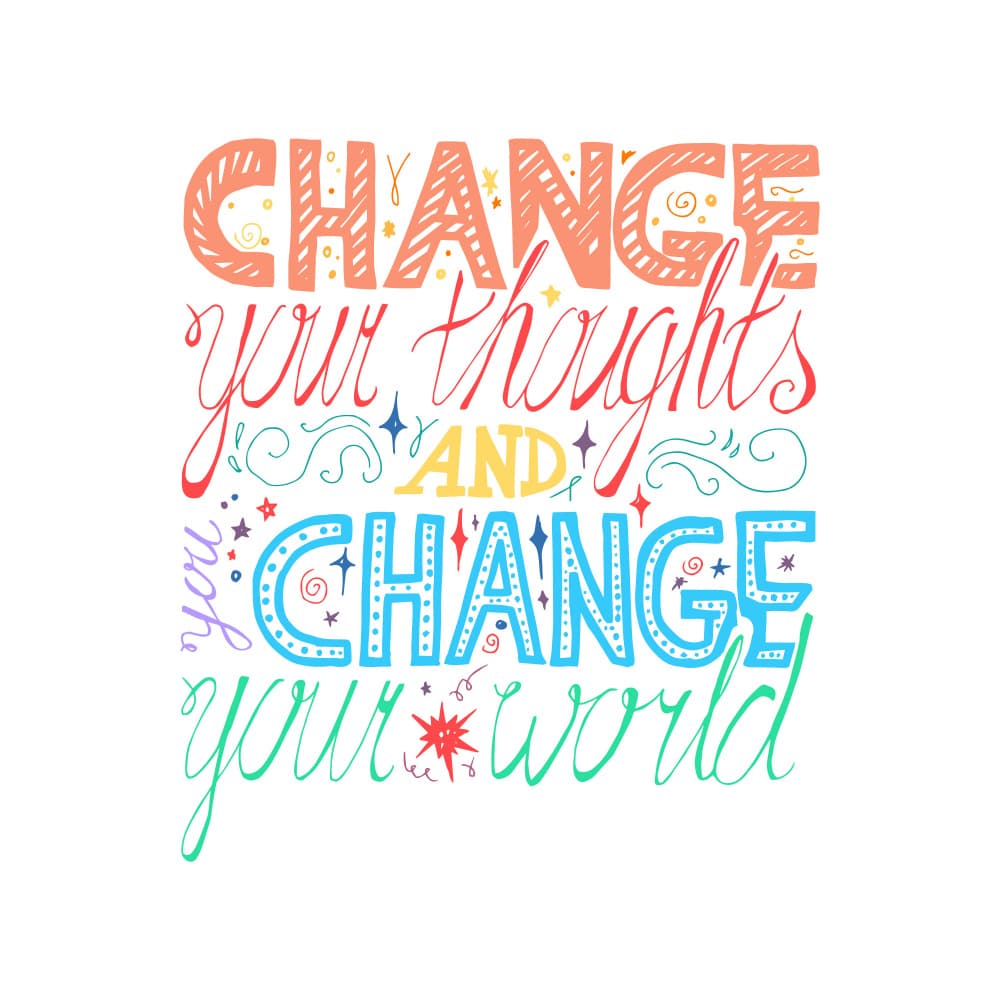 Change Your Thoughts World by Marika Barsrsind β canvas wall art