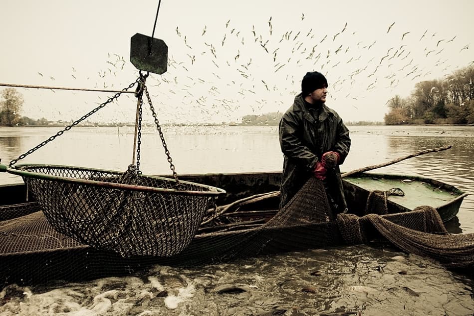 River Fisherman's Catch by Robert Adamec — canvas wall art