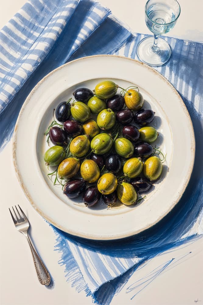 Fresh Olives Still Life by The Art Concept — canvas wall art