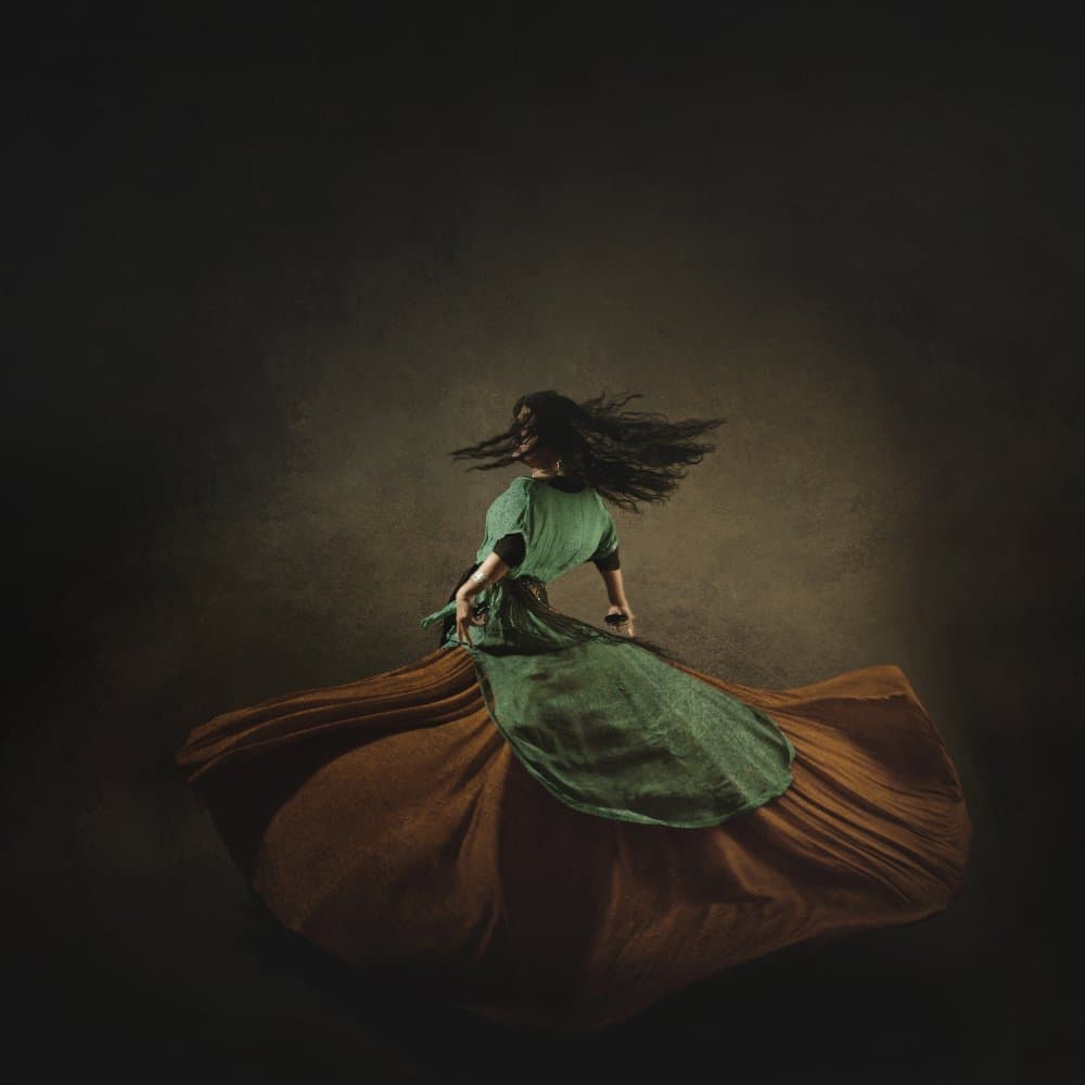 Graceful Whirling Dancer by Moein Hasheminasab — canvas wall art