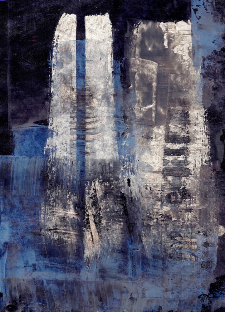 Deep Blue Abstraction by Annick — canvas wall art