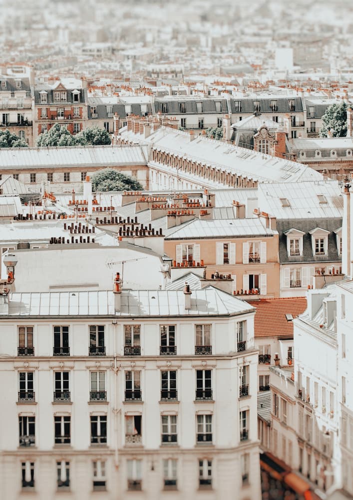 Parisian Rooftops View by Talitha McQueen — canvas wall art