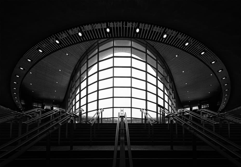 Grand Arched Window by Leeian Dai — canvas wall art