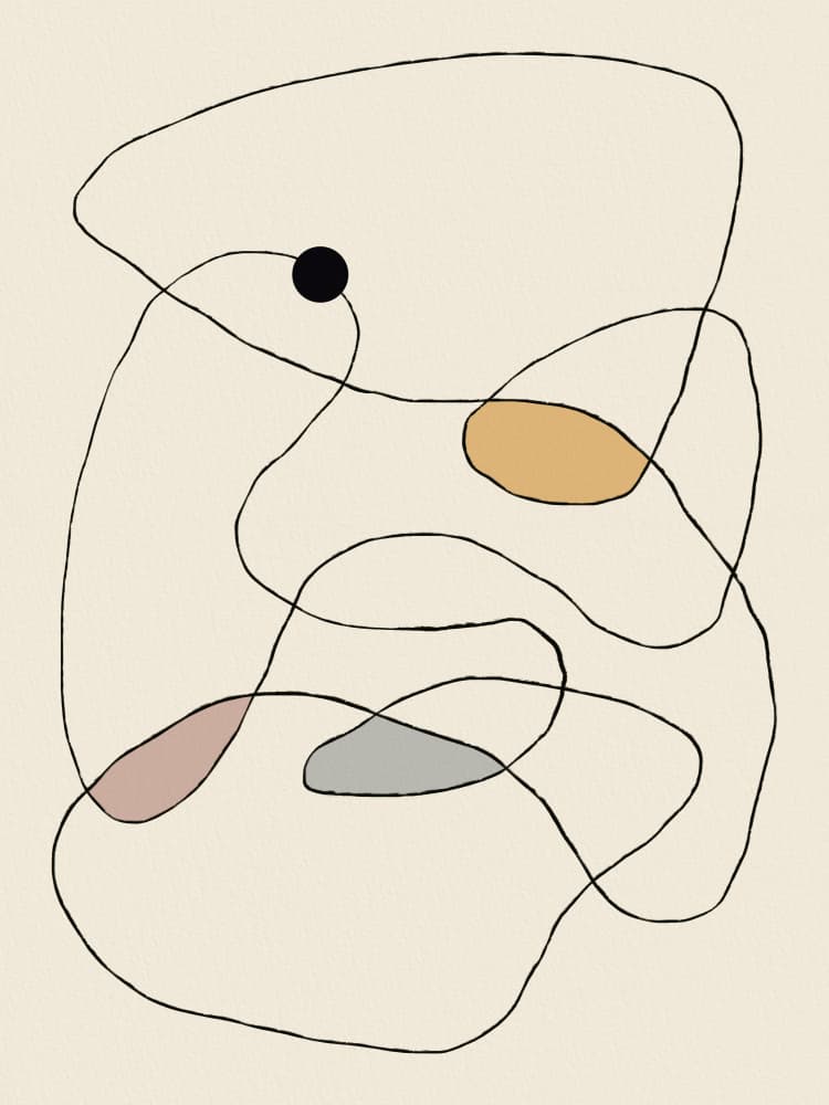 Abstract Fluid Shapes by Little Dean — canvas wall art