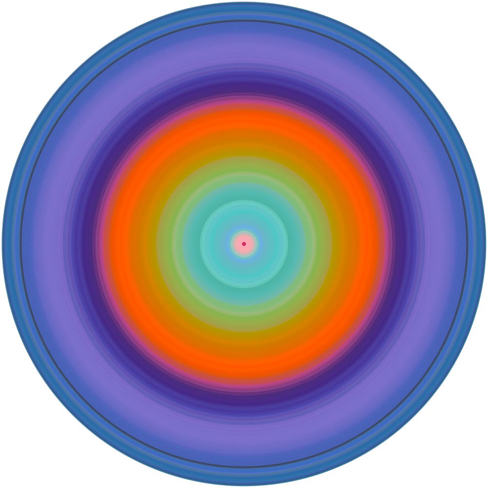 Colorful Concentric Circles by PASLIER Morgan — canvas wall art