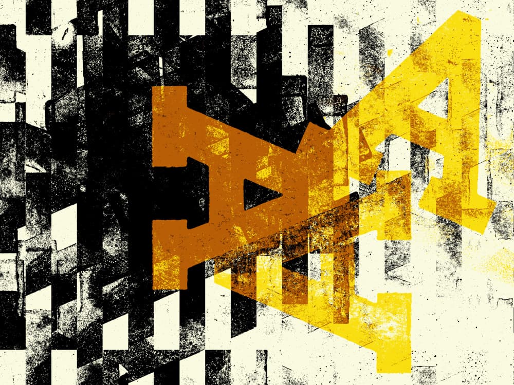 Abstract Grunge Shapes by Petr Strnad — canvas wall art