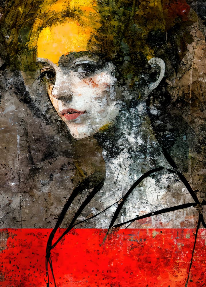 Abstract Woman In Red by Cicero Spin — canvas wall art