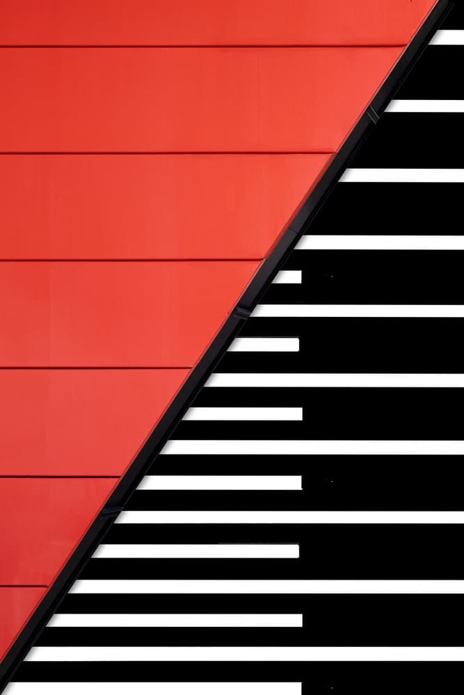 Red Black Geometry by Theo Luycx — canvas wall art