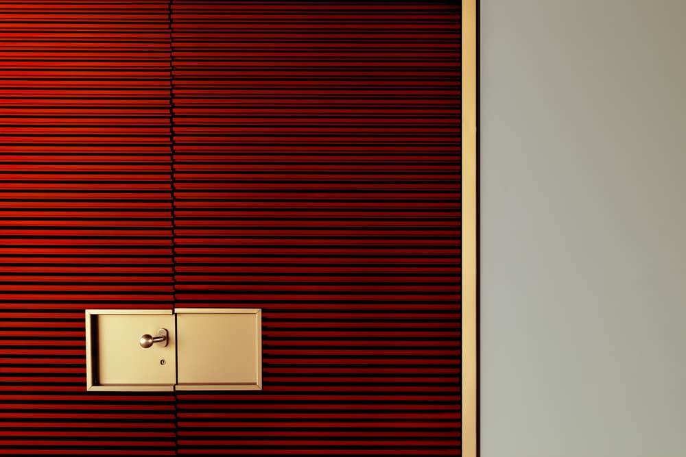 Red Gold Door Detail by Marc Huybrighs — canvas wall art