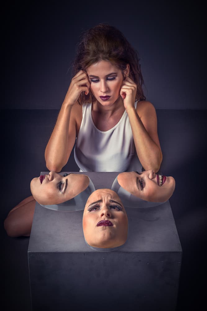 Woman's Inner Conflict by Marcel Egger — canvas wall art