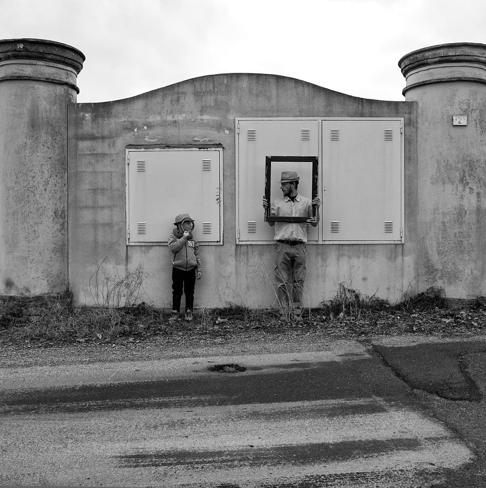 Framed Man And Child by Carlo Ferrara — canvas wall art