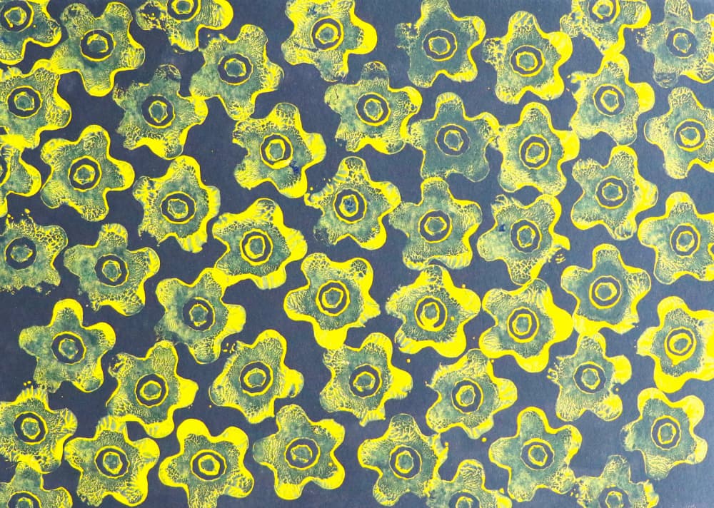 Vibrant Star Shapes by Santhosh ch — canvas wall art