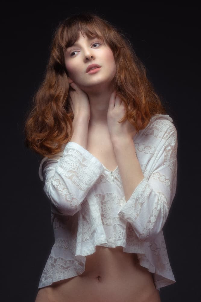 Pensive Lace Beauty by Jan Slotboom — canvas wall art