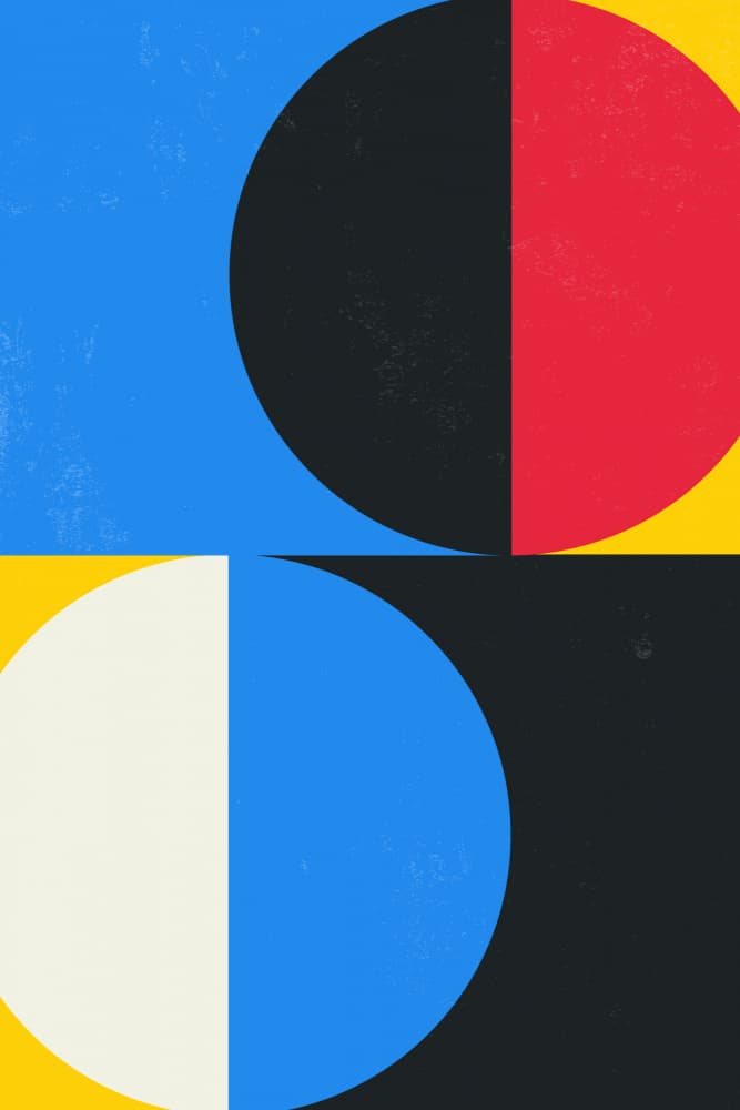 Bold Geometric Circles by jay stanley — canvas wall art