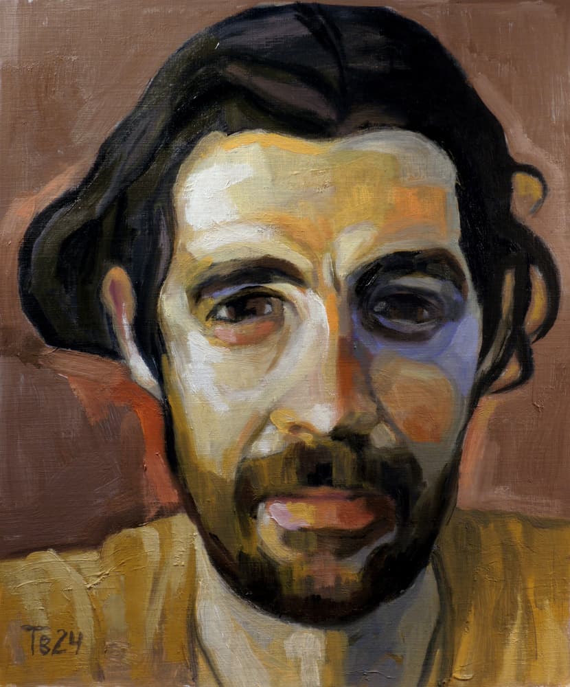 Expressive Male Portrait by Tore Bahnson — canvas wall art
