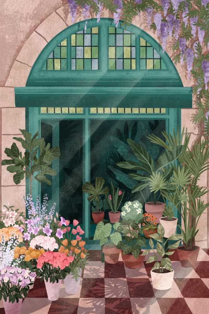 French Flowershop by Goed Blauw — canvas wall art