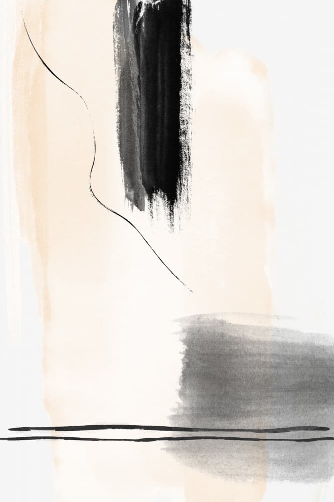 Neutral Abstract Strokes by Sally Ann Moss — canvas wall art