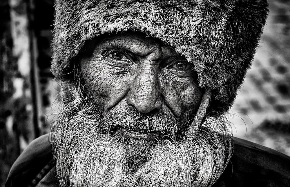 Weathered Elder Gaze by Joxe Inazio Kuesta Garmendia — canvas wall art
