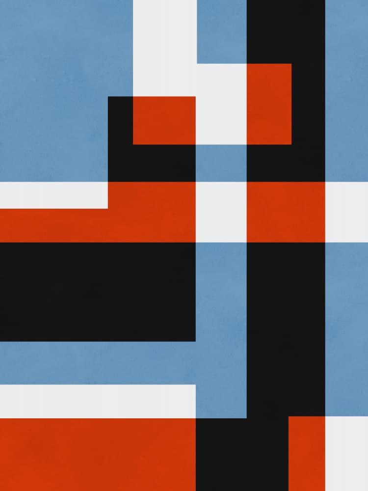 Dynamic Color Blocks by Vitor Costa — canvas wall art