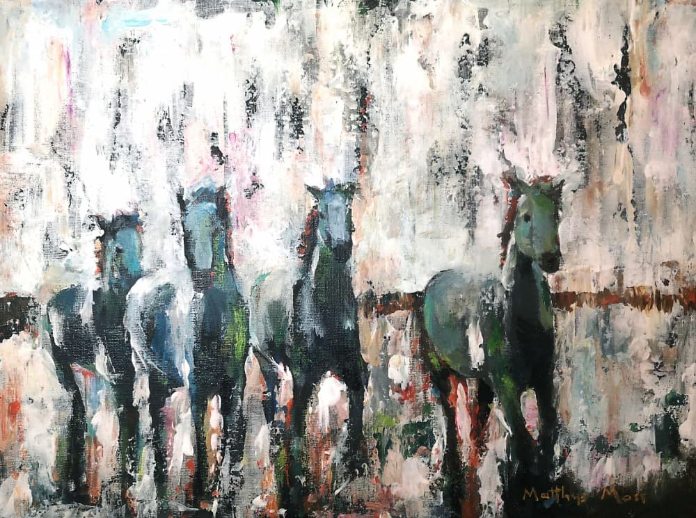Wild Horses Gallop by Matthys Moss — canvas wall art
