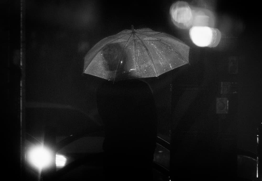 Rainy Night Umbrella by HAN dong hee — canvas wall art