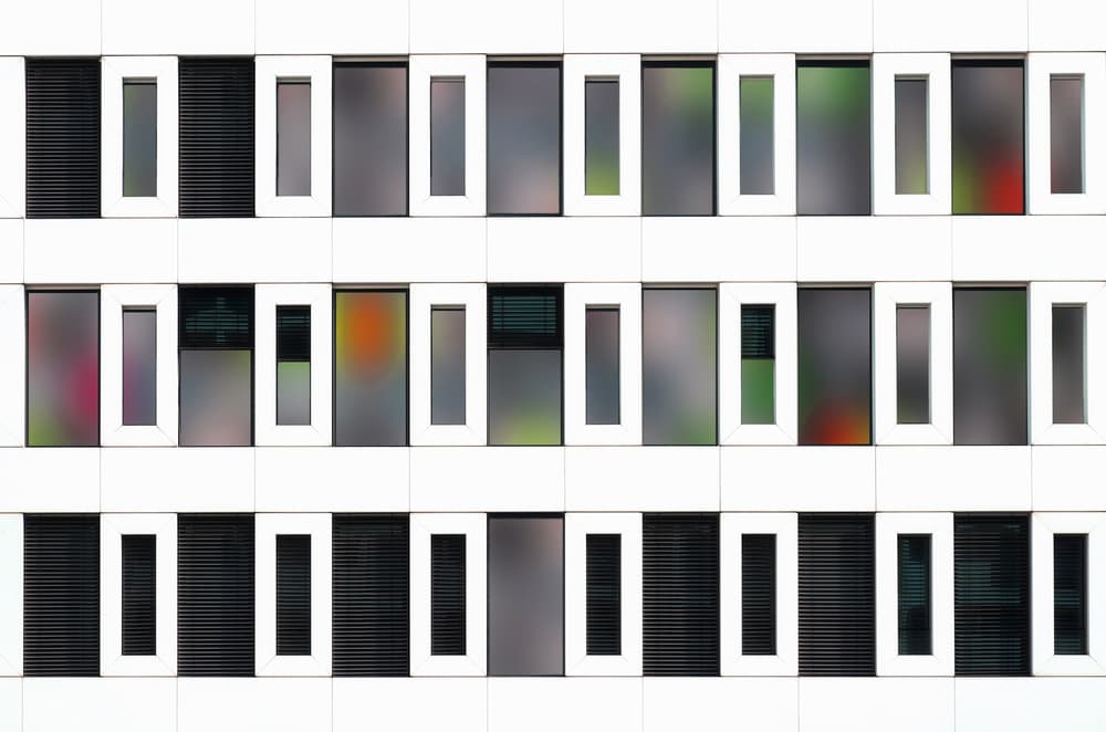 Colorful Geometric Windows by Hans-Wolfgang Hawerkamp — canvas wall art