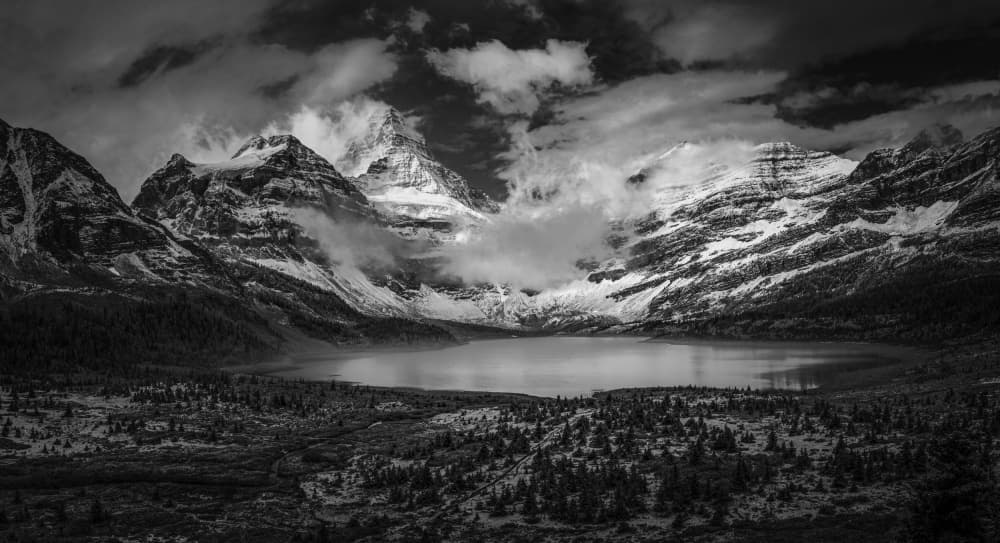 Dramatic Mountain Lake by Bing Li — canvas wall art