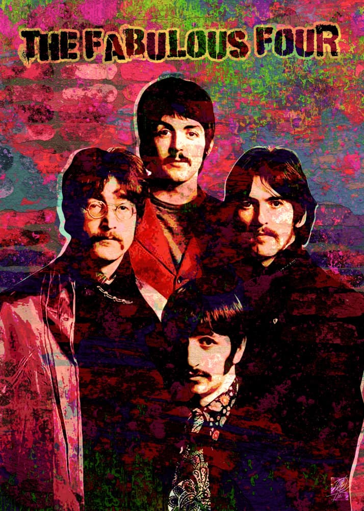 Vibrant Retro Musicians by Osvaldo Russo — canvas wall art