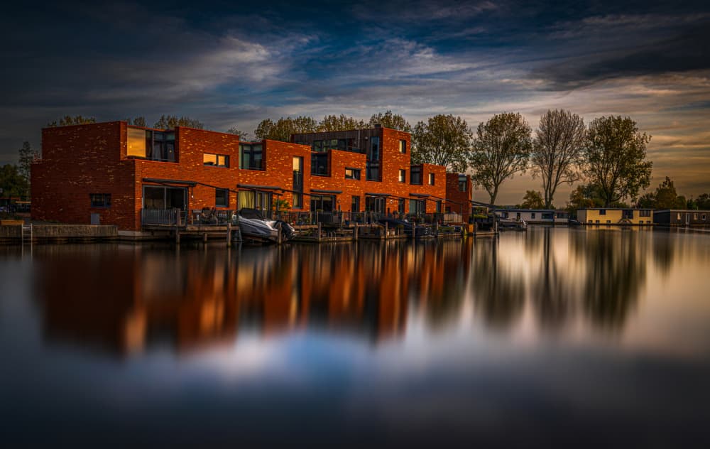 Modern Waterfront Homes by Isam Telhami — canvas wall art