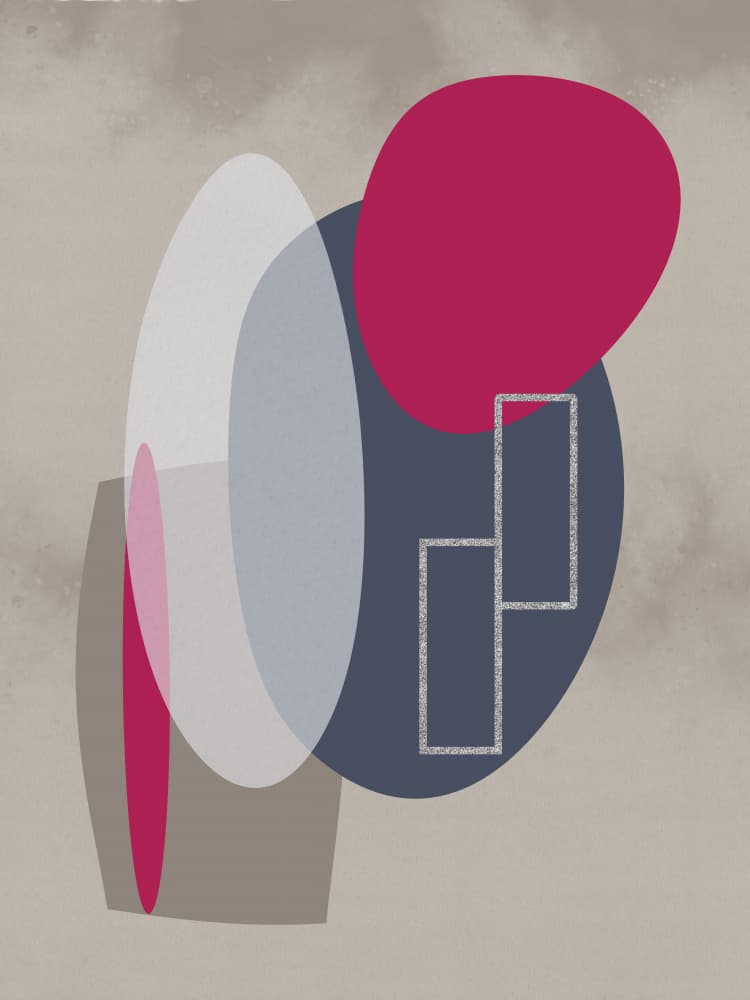 Soft Abstract Shapes by Bilge Paksoylu — canvas wall art