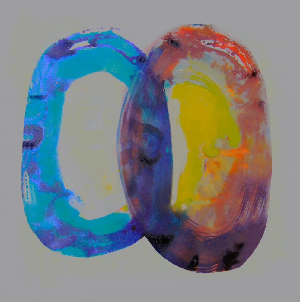Vibrant Abstract Loops by Doris Schmitz — canvas wall art