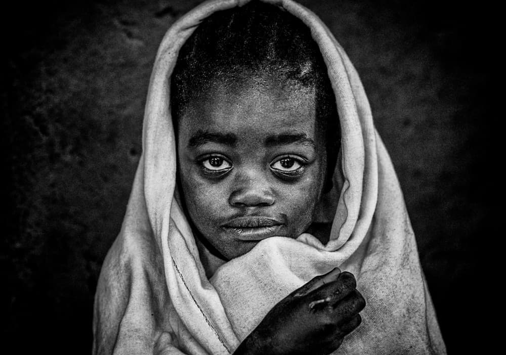 Soulful Child Portrait by Joxe Inazio Kuesta Garmendia — canvas wall art