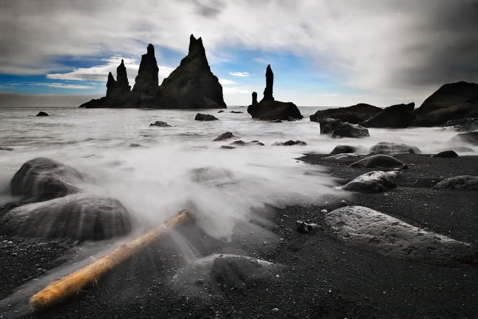 Reynisdrangar Black Sand Beach by Bragi Ingibergsson - BRIN — canvas wall art